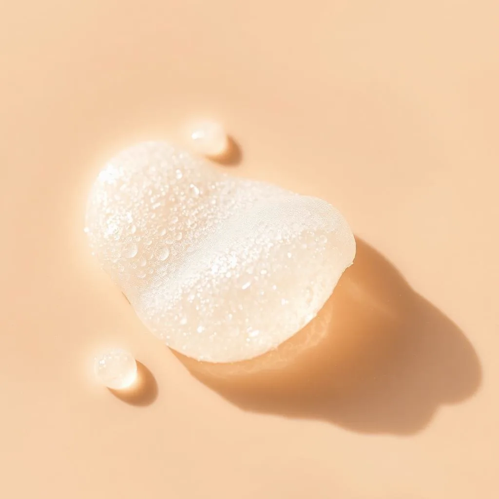 Macro texture of foaming cleanser